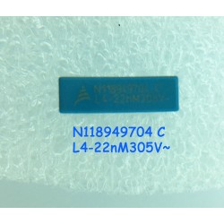 Condensateur polypropylène PP X2 22nF 305V 10mm