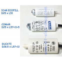Condensateur de démarrage 3.5uF 450V ICAR ECOFILL câble