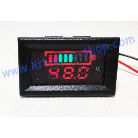 Charge status indicator display for 48V lead acid battery