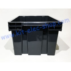 Stackable bin 15 litres dark grey plastic