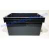 Stackable bin 15 litres dark grey plastic