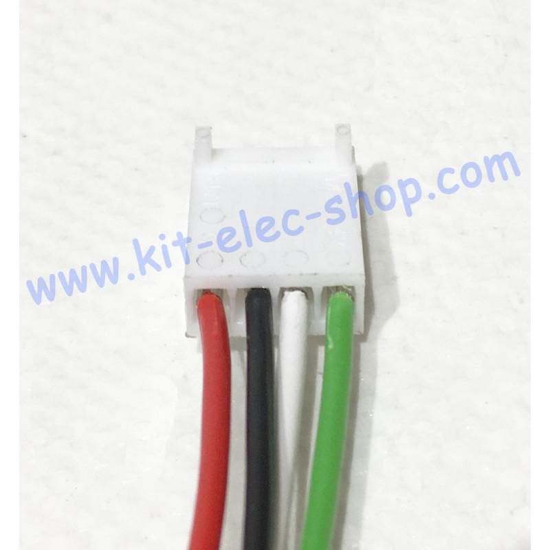 Câble gainé avec connecteur SAE 4 pins à 4 fils pour véhicule - 3.05 m