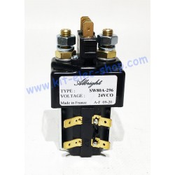 Contactor SW80A-296 24V direct current with cover and auxiliary contacts