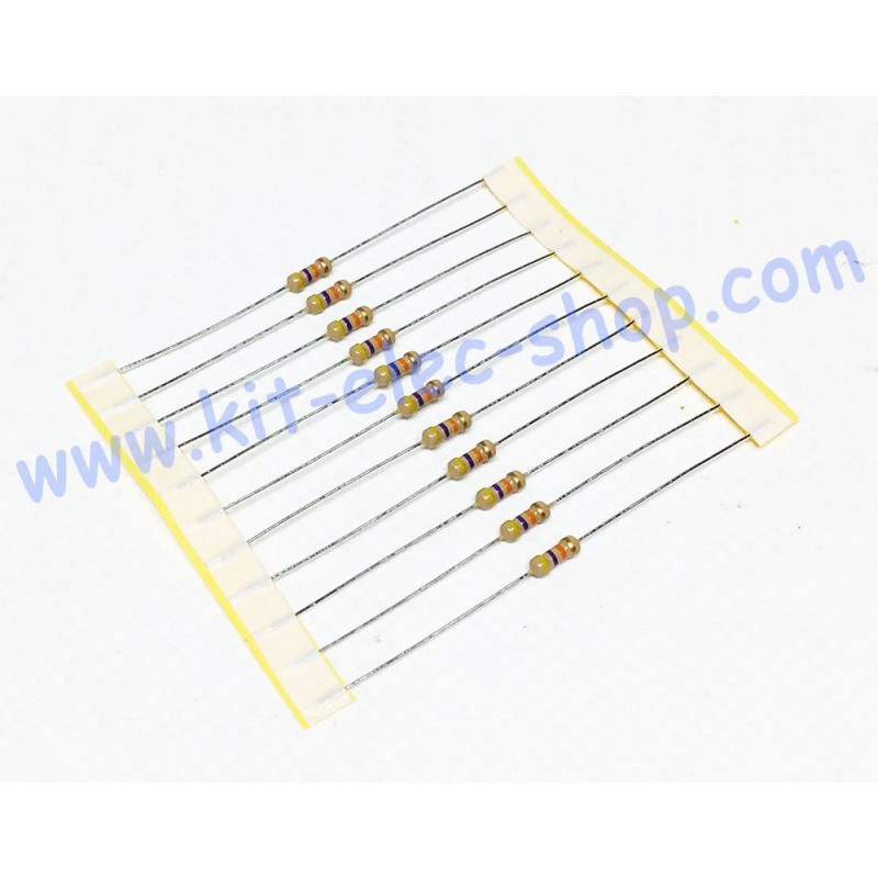 Carbon Layer resistor 47k ohms 1/4W per 10