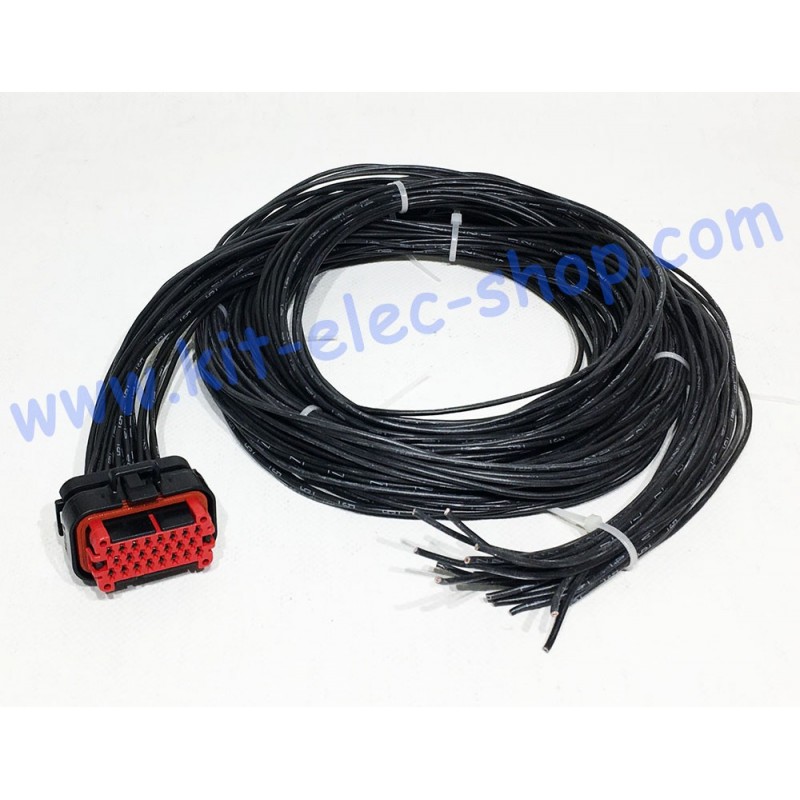 Câble pour connecteur AMPSEAL 23 broches longueur 2 mètres pack
