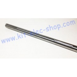 Solid steel shaft 30mm length 500mm machined 8mm keys