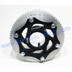 70 teeth HTD driven toothed aluminum wheel mounted with 50mm sprocket carrier