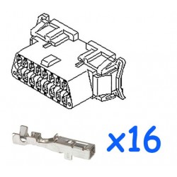 OBD2 female connector pack with 16 pin female crimp