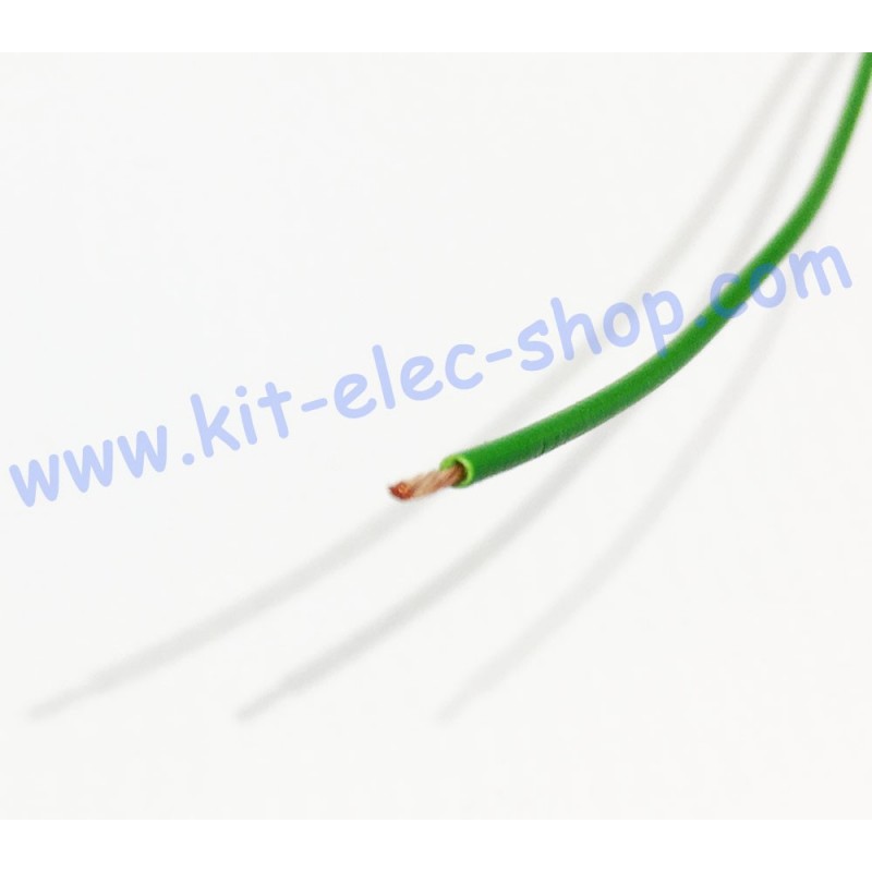 Câble souple KY30-06 0.60mm2 vert le mètre