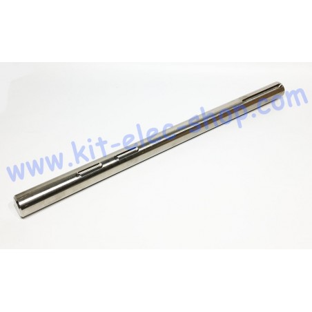 Solid stainless steel shaft of 30mm length 500mm machined 8mm keys