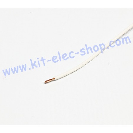 White flexible FLRYW-A 1.5mm2 cable per meter