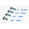 US TH screw 3/8-16 UNC 5/8 inch zinc