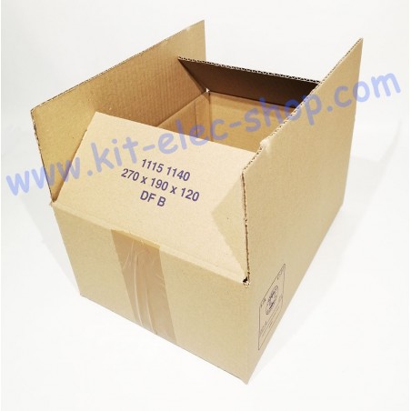 Carton simple cannelure 270x190x120mm