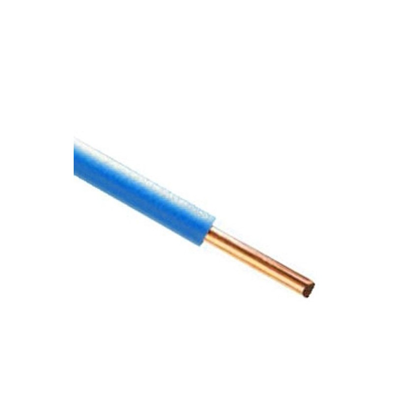 Câble rigide 2.5mm2 bleu le mètre