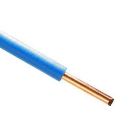 Rigid cable 2.5mm2 blue per meter