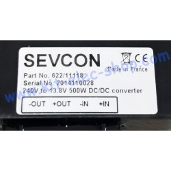 Converter DC-DC SEVCON 240V to 13.8V 500W 622/11118