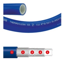 Industrial medium pressure pipe THERMOCLEAN 19mm 100°C sold by meter