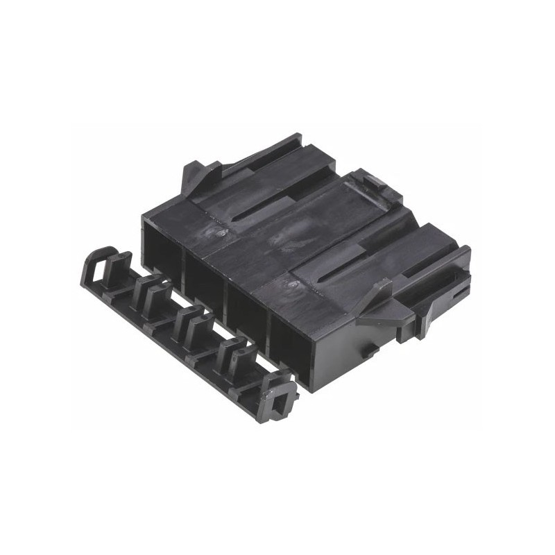 Male Molex Mini-Fit Sr connector housing 4 contacts 10mm pitch 42818-0412