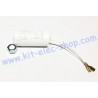 Start-up capacitor 4uF 450V ICAR ECOFILL wires FASTON female 2.8mm