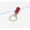 Red 8mm ring crimp terminal for 1.5mm2 cable