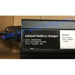 Chargeur unitaire 3.6V 20A pour cellule lithium LiFePO4