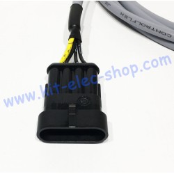 CAN cable SUPERSEAL 1.5 4-pin male plug to DB9 female connector
