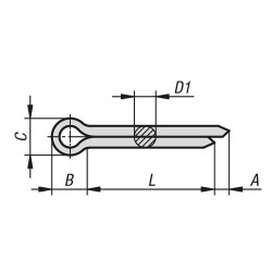 Split Pin 4 Inch Split pin 4.0x50.8mm set of 10