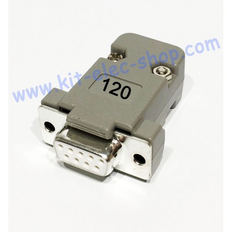 CAN term 120 ohms DB9 female plug