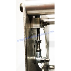 Stainless steel belt tensioner for a boat motor mount