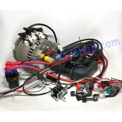 Package for pre-wiring a motor and its controller