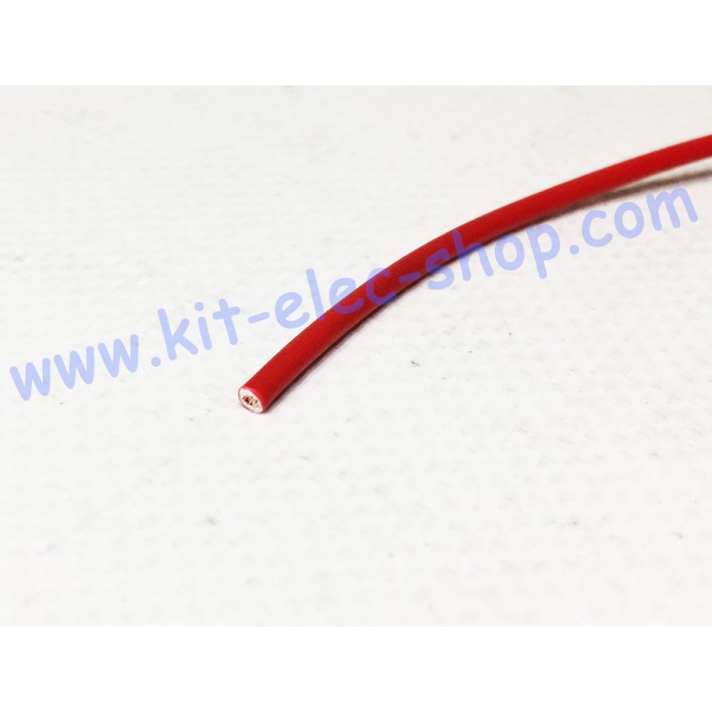 Red flexible FLRYW-A 1mm2 cable per meter