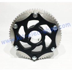 65 teeth HTD driven toothed aluminum wheel mounted with 40mm sprocket carrier