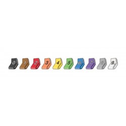 Colored numbered marker rings type V-27 per 10