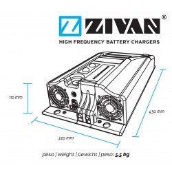 Chargeur ZIVAN NG3 48V 40A pour batterie au plomb 115VAC