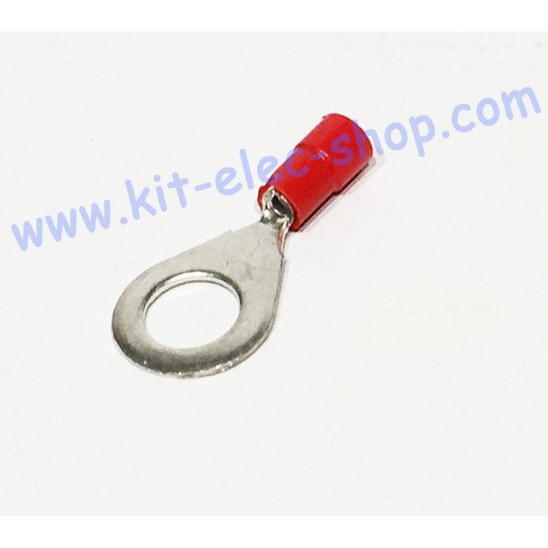 Red 6mm ring crimp terminal for 1.5mm2 cable KLAUKE