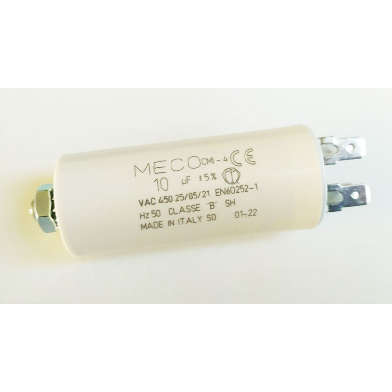 Start-up capacitor 10uF 450V MECO double faston
