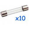 Set of 10 fast fuses 6.35x32mm 16A rating