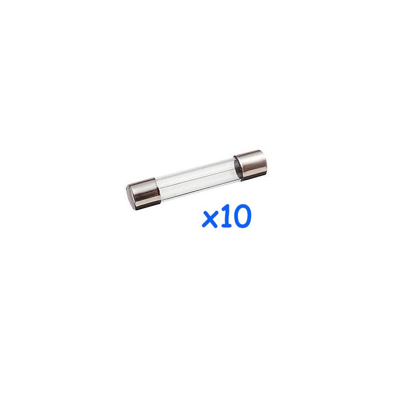 Set of 10 timed fuses 6.35x32mm 16A