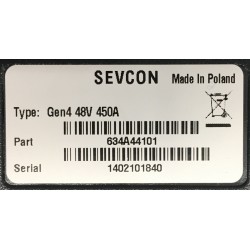 SEVCON three-phase controller GEN4 4845 48V 450A size 4 A/B et U/V/W second hand