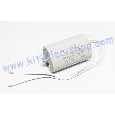 Start-up capacitor 25uF 450V MECO fil