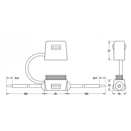 Porte-Fusible Littelfuse 0FHM0002XP – Mini FHM à Lame Avec Couvercle – Neuf En Emballage D'Origine