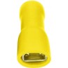 Cosse FASTON 6.3mm jaune femelle isolée