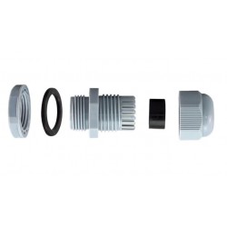 Grey M16 cable gland IP68