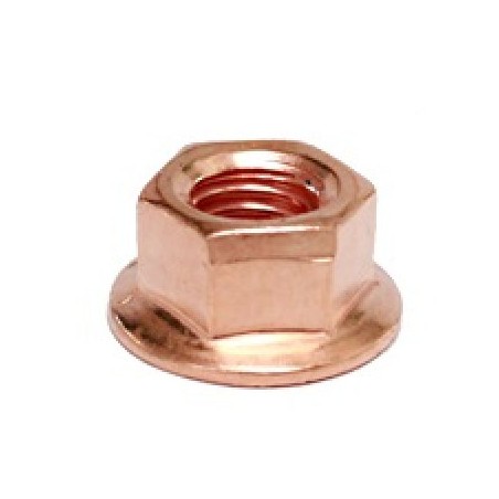 M8 copper nut with flange
