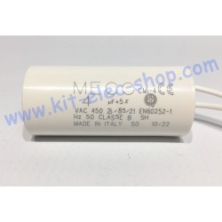 Start-up capacitor 4uF 450V MECO JST connector
