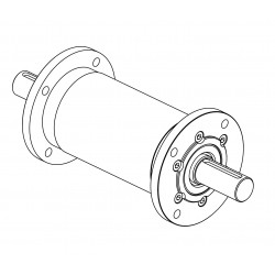 30mm shaft support housing with double angular contact bearings
