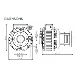 PMSG 100-500-2 wheel motor with 1/42 gearbox