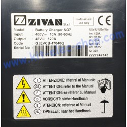 Chargeur ZIVAN NG7 48V 120A pour batterie au plomb GJEVCB-47040X