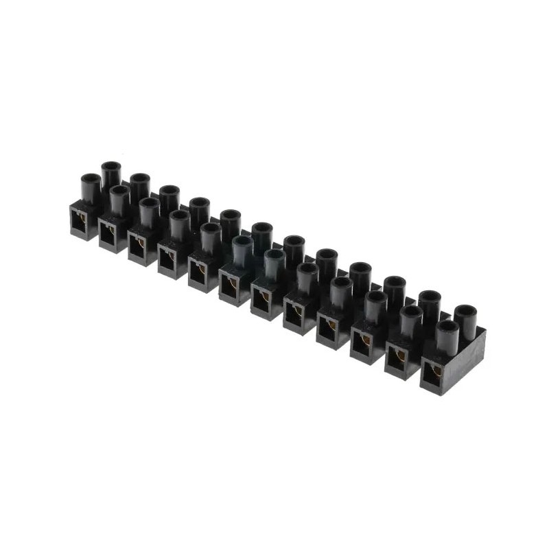 Black terminal blocks 2.5mm2 12-pole