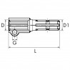 6-spline male coupling 30mm bore
